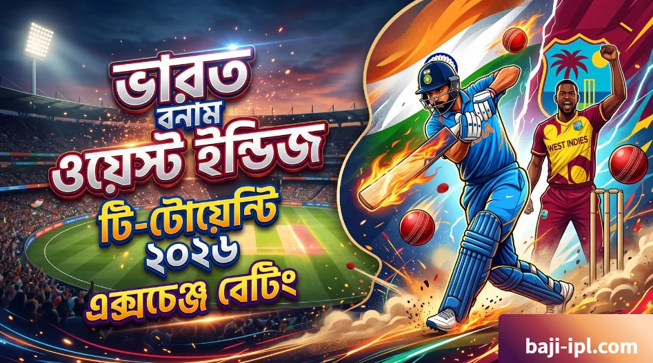Fairplay : ভারত বনাম ওয়েস্ট ইন্ডিজ টি-টোয়েন্টি ২০২৬ - এ এক্সচেঞ্জ বেটিং – কীভাবে স্মার্টলি 'ব্যাক' এবং 'লে' করবেন 1 Fairplay: ভারত বনাম ওয়েস্ট ইন্ডিজ টি-টোয়েন্টি ২০২৬-এ এক্সচেঞ্জ বেটিং – কীভাবে স্মার্টলি 'ব্যাক' এবং 'লে' করবেন